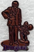 DL - Walt Disney and Mickey - Partners Statue - Copper w/ Purple Outline - Small