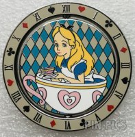 Cheshire and Alice - Tea Cups - Roman Numerals - Card Suits - Spinner