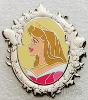 Aurora - Cameo - Side Profile - Silver Frame - Portrait - Sleeping Beauty