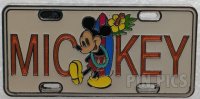 BoxLunch - Mickey License Plate - Surfboard, Lei, Flower