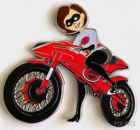 Elastigirl - Riding Red Motorcycle - Helen Parr - Incredibles