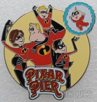 DCA - The Incredibles Family - Jack-Jack, Violet, Dash, Helen, Bob - Pixar Pier