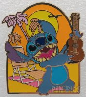 Stitch - Holding a Ukelele - Pink Lawn Chair - Lilo and Stitch - BoxLunch