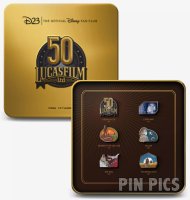 DIS - Lucasfilm 50th Anniversary Set - Star Wars, Raiders of the Lost Ark, Willow, Red Tails, Mandalorian - D23