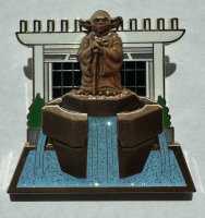 ABD - Yoda Fountain at Lucasfilm Campus - Disney Parks Around the World - Day 4