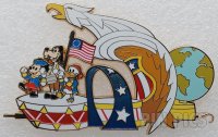 WDW - Patriotic Mickey, Goofy, Donald - Parade Float - Magic HapPins 2023