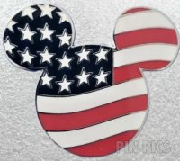 DL - Hotels of Disneyland Resort - Mickey Head Icon - American Flag - Patriotic