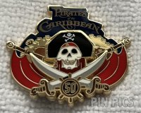 Pirate Skull and Crossbones - Pirates of the Caribbean - 50th Anniversary