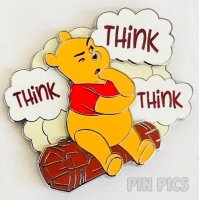 Winnie the Pooh - Sitting on a Log - Think Think Think in Clouds