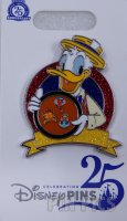 Donald Dressed as Scoop - Holding Board - Celebrating 25 Years of Disney Pins
