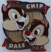 Chip and Dale - Classic Character Heads on Wood