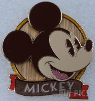 Mickey Mouse - Classic Character Heads on Wood