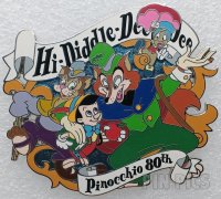 WDI - Pinocchio, Gideon, Honest John Foulfellow and Jiminy Cricket - Hi-Diddle-Dee-Dee - 80th Anniversary - Jumbo