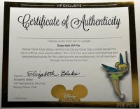 DMC - Tinker Bell - Disney Movie Club VIP - Pin 69 - Peter Pan