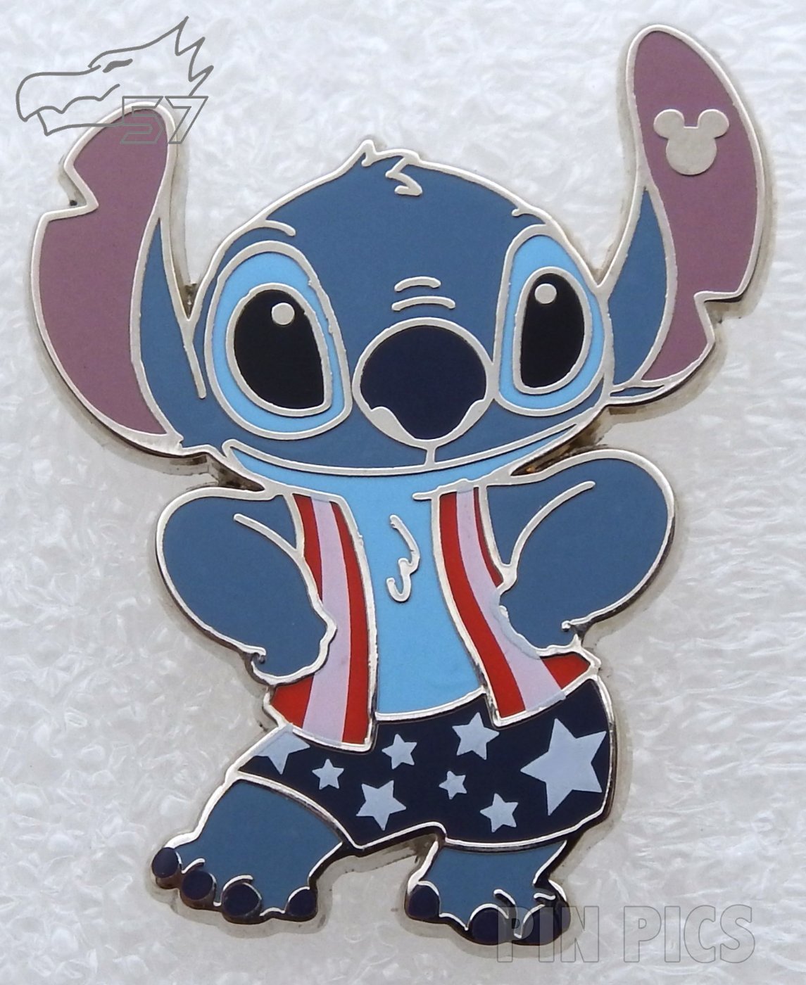 3015.海外ディズニーランドアナハイムピン オールアメリカン