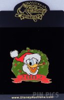 Disney Auctions - Donald Duck - Holiday Wreath 2002 Set - Pin and Ornament