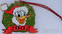 Disney Auctions - Donald Duck - Holiday Wreath 2002 Set - Pin and Ornament