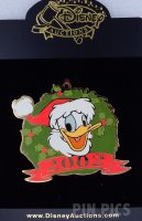 Disney Auctions - Donald Duck - Holiday Wreath 2002 Set - Pin and Ornament