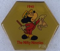 Japan - Mickey - 1941 The Nifty Nineties - Clock Statue with Pin Ball Set - Dai-ichi Life Insurance - 2002 Thanks 100 Gift