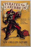 WDI - Pirates of the Caribbean - New Orleans Square - Pin on Attraction Poster Card - Jumbo