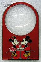 DSF - Mickey and Minnie - Disney Soda Fountain Magnifying Glass - Surprise Pin