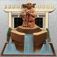 ABD - Yoda Fountain at Lucasfilm Campus - Disney Parks Around the World - Day 4