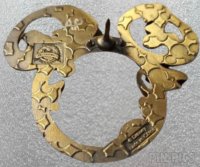 Mickey Icon - Sculpted Gold Leaves