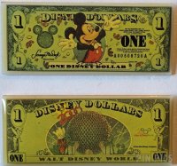 Mickey Dollar - Disney Dollars 2 Piece Pin Set