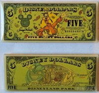 Goofy - Five Dollars - Disney Dollars 2 Piece Pin Set