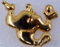 Japan - Genie - Gold Tone - Dark Blue Rhinestone Jewel