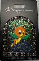 WDI - Orange Bird - Birds - Stained Glass Mosaic