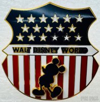 WDW - Mickey - Walt Disney World - USA Flag Shield