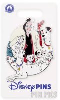 Cruella and Puppies - 101 Dalmatians Character Cluster