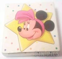 Avon - Brooch - Minnie Mouse Head - Yellow Star with Roses