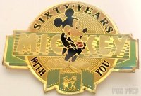 DIS - Brooch - Mickey - Sixty Years With You - White Shoe Soles - Character Jewelry