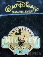 DIS - Brooch - Mickey - Sixty Years With You - White Shoe Soles - Character Jewelry