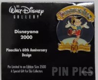 Disney Gallery - Pinocchio 60th Anniversary Logo - Disneyana 2000 Gift