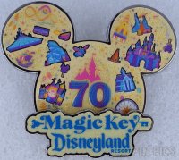 DLR - Mickey Head Icon - Disneyland 70th Anniversary - Magic Key