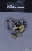 Japan - Mickey Mouse - Black and White Mickey in Silver Heart - White Day 2003 - JDS