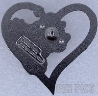Japan - Minnie Mouse - Black and White Mickey in Silver Heart - White Day 2003 - JDS