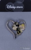 Japan - Minnie Mouse - Black and White Mickey in Silver Heart - White Day 2003 - JDS