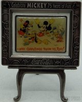 Coca Cola - Mickey and Friends - Christmas Card - And Greetings From Us, Too - Easel