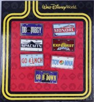WDW - License Plate Set - Mini-Pin Collection - Attraction Vehicle