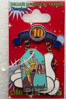 DLR - Tinker Bell - Disney Pin Trading 10th Anniversary - Decade of Magical Trades - White Glove - Luggage Tag