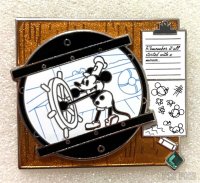 WDW - Steamboat Willie - Animator's Pegged Disc - Extra Extra Series - Celebrating 20 Years of Pin Trading