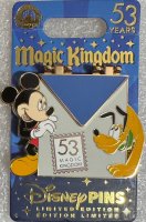 WDW - Mickey and Pluto - Envelope - Magic Kingdom 53rd Anniversary - Hinged - Slider