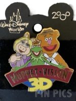 Kermit, Miss Piggy, Fozzie Bear - 3D Muppet Vision - Version 1