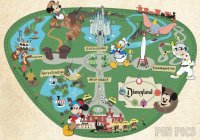 DLR - Disneyland Resort 1955 Map Puzzle Framed Set - Niftie Fifties Flashback