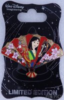 WDI - Mulan, Mushu and Khan - Floral Fan