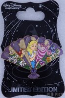 WDI - Alice, Dinah and Cheshire - Floral Fan - Alice in Wonderland